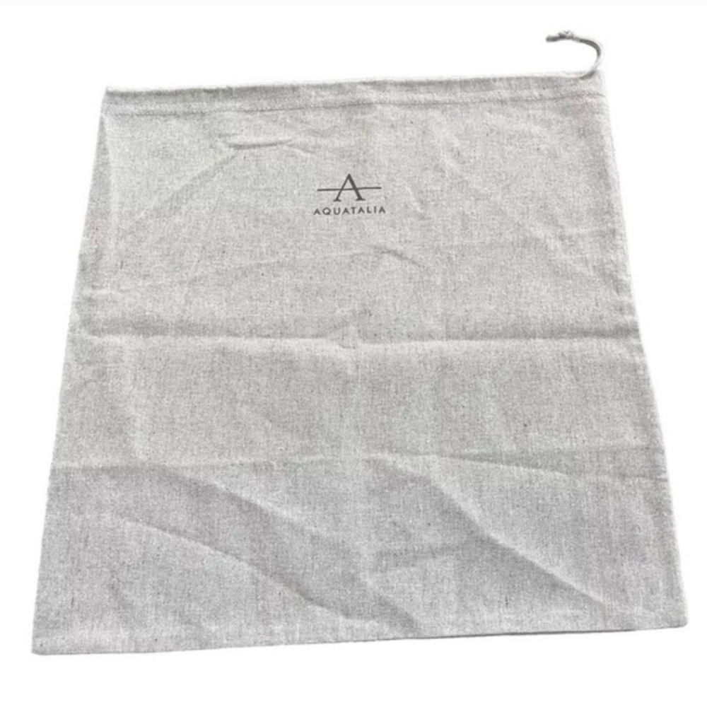 AQUATALIA Light Gray Drawstring Dust Bag for Handbags / Shoes 14.5" × 15.5"